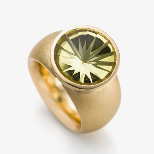 lemon quartz ring